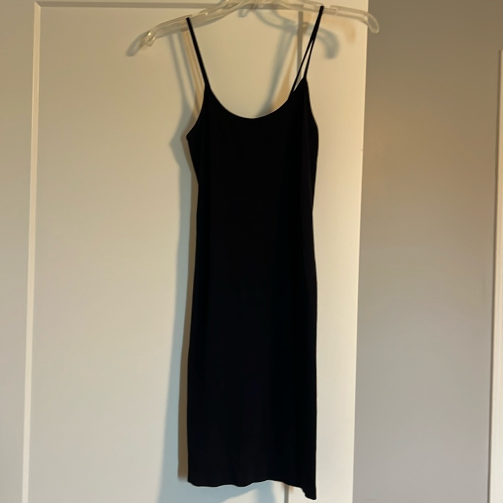 Navy slip tank dress